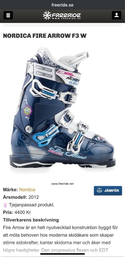 NYA PJÄXOR / NORDICA FIRE ARROW F3 W / STRL 25