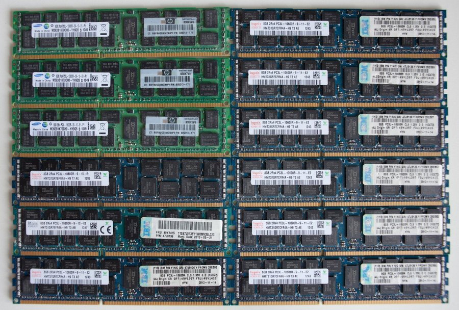 192GB DDR3 PC3L REG ECC RAM minne 8GB 24st