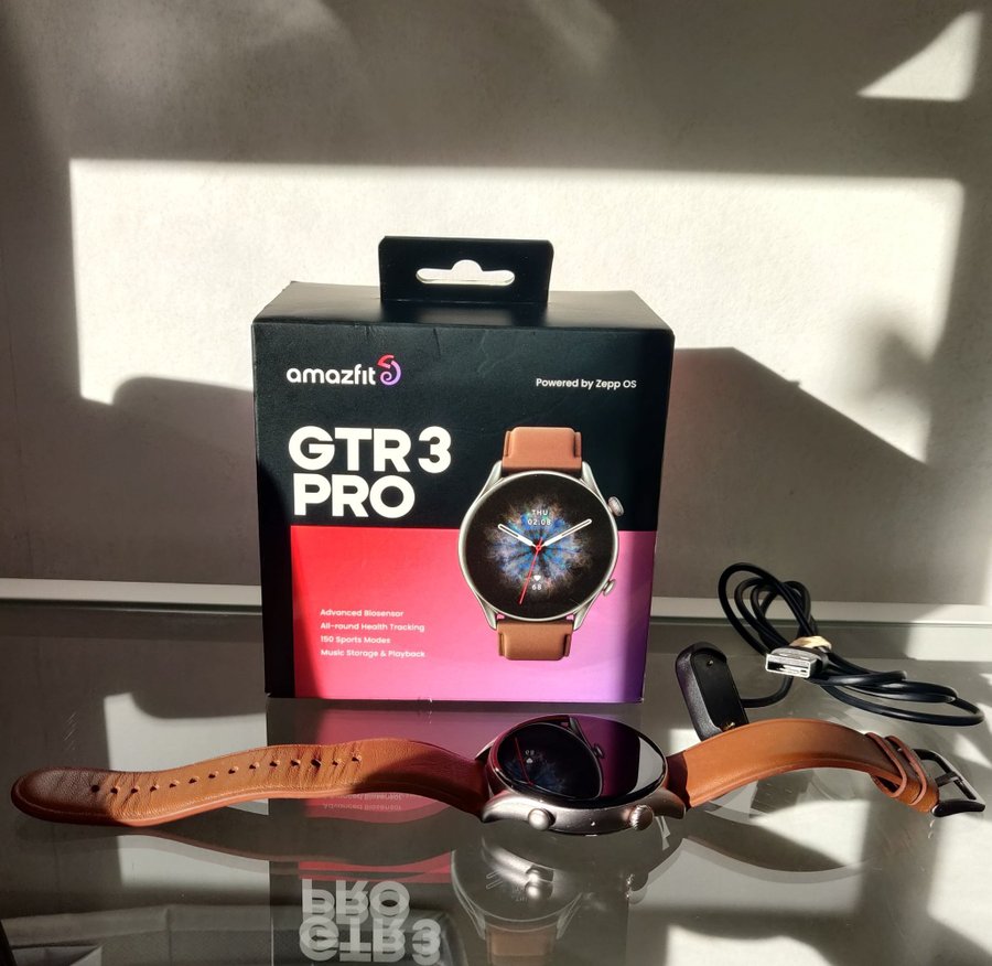 Amazfit GTR 3 Pro Smartwatch - Brun Läderrem