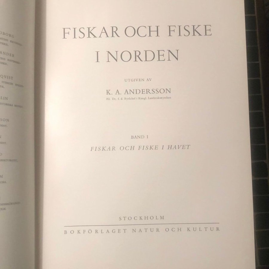 Fiskar och Fiske i Norden av K. A. Andersson