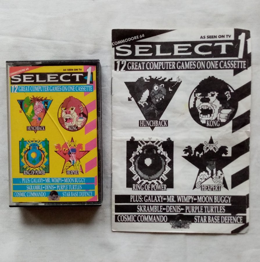 Select 1 - 12 Great Computer Games on One Cassette (Computer Records) C64 Spel