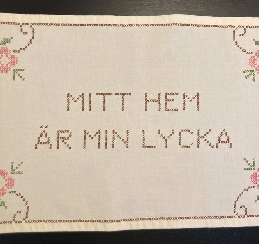 Väggbonad - Mitt hem är min lycka