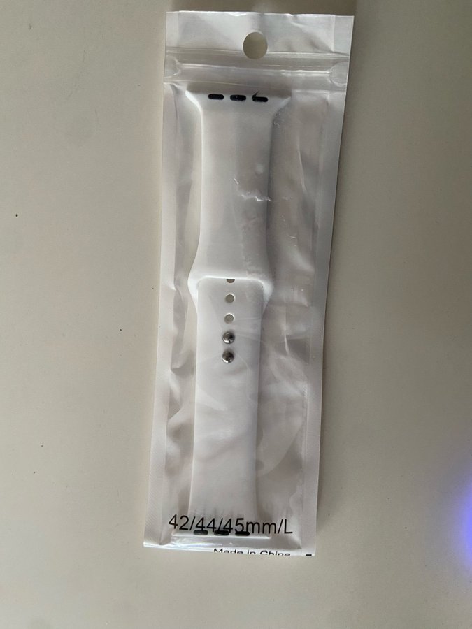 Vit silikonarmband för Apple Watch 42/44/45mm