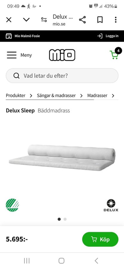 FYNDA! Deluxe Sleep Bäddmadrass, nästan ny.