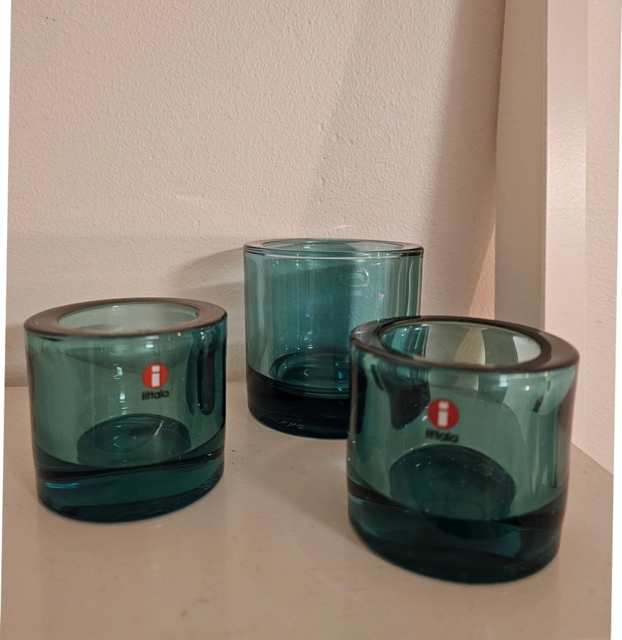 Iittala Kivi ljuslyktor 2 små 1 stor.