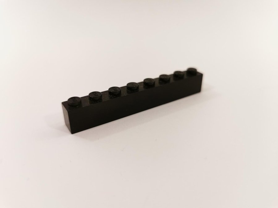 Lego - brick - bas - 1x8 - part 3008 - svart