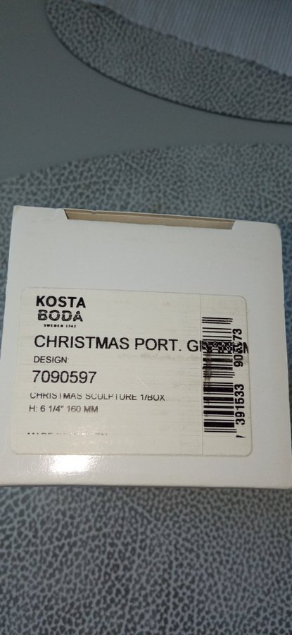 Tomte "Christmas Port.green " nr 7090597 Kosta Boda Kjell Engman, signerad