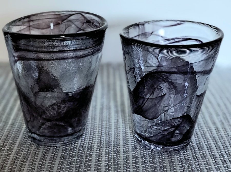 2 st glas / tumblers Kosta Boda Mine - Ulrica Hydman-Vallien