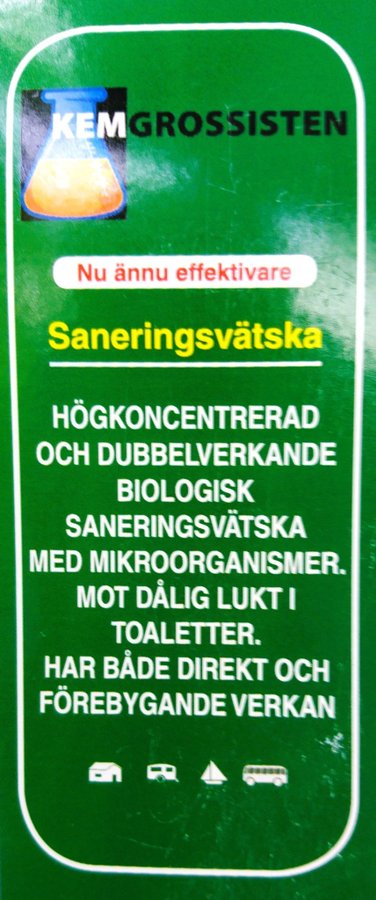 " Kemgrossisten " 5 l Mikrobiologisk Saneringsvätska till Toaletter