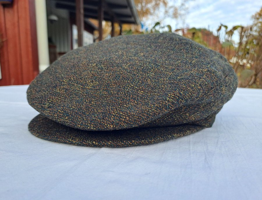 SEMI-ANTIK DEADSTOCK 50-TAL Tweed keps gubbkeps flat cap newsboy WIGENS preppy