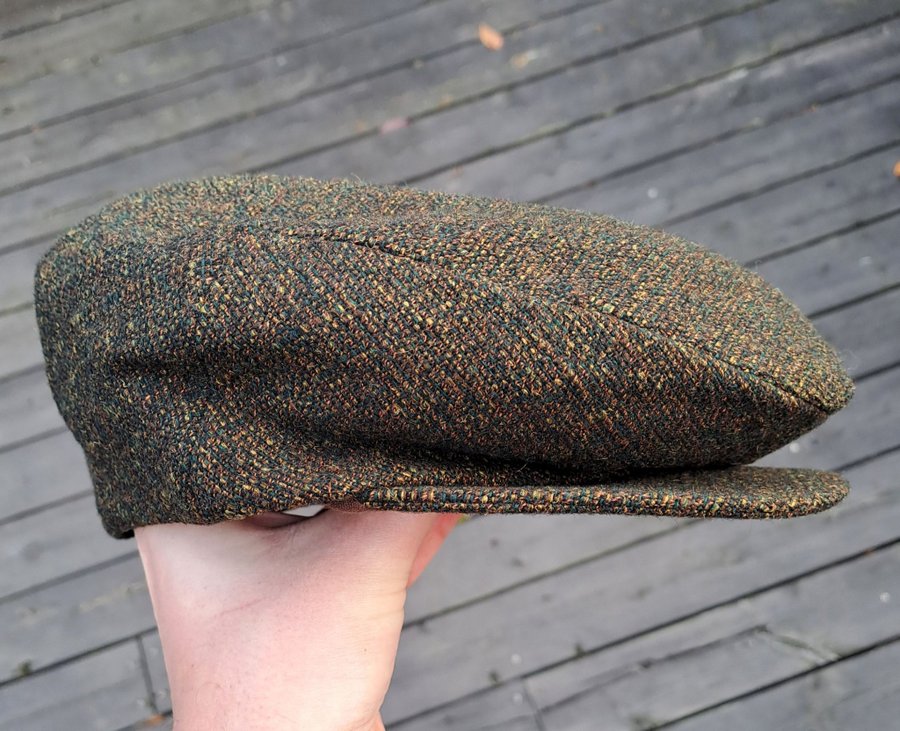 SEMI-ANTIK DEADSTOCK 50-TAL Tweed keps gubbkeps flat cap newsboy WIGENS preppy