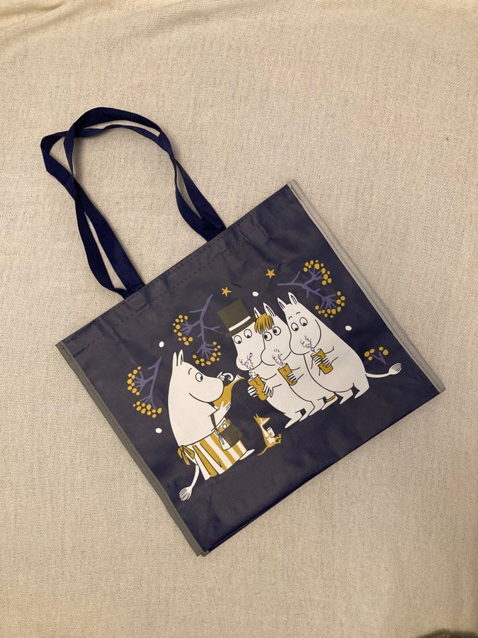 Mumin reflektiv shoppingkasse 41x35x14 cm (navy)