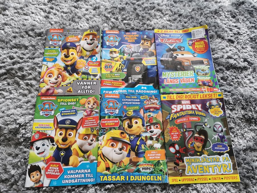 Pyssel tidningar paw patrol mm