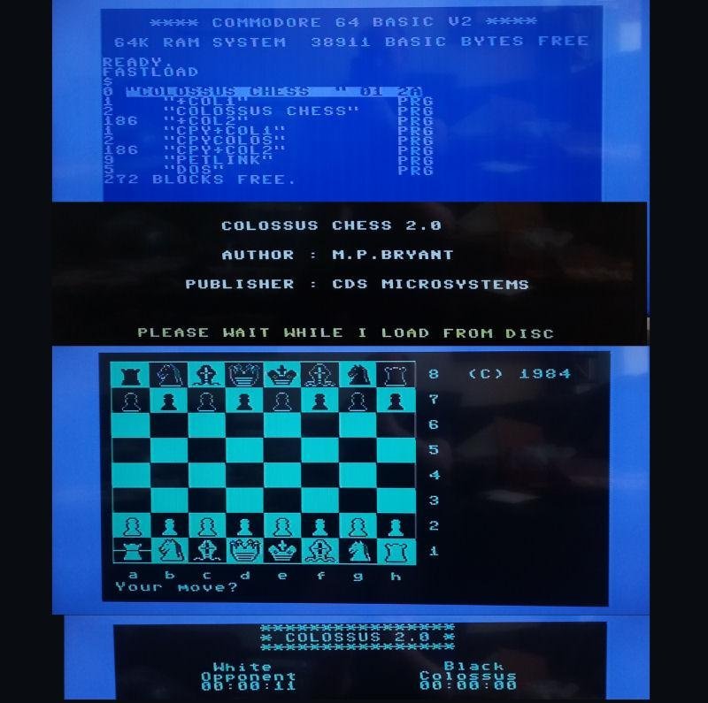 Colossus Chess 20 (CDS Micro Systems) Disk ->TESTAD<- Commodore 64 / C64 Spel