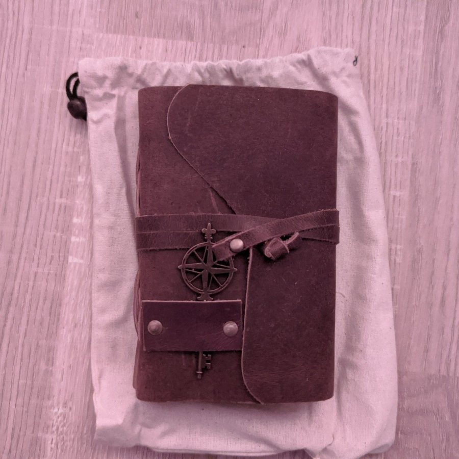 HELT NY! - Wanderings Vintage Leather Journal Handmade Leather Bound