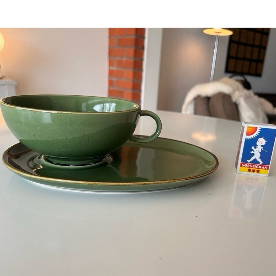 Grön kopp medfat IKEA frukostset 18004 Bo Karlsson retro vintage