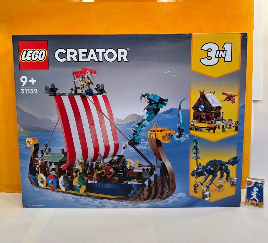 Lego-31132 Creator 3 in 1 Viking Ship  the Midgard Serpent