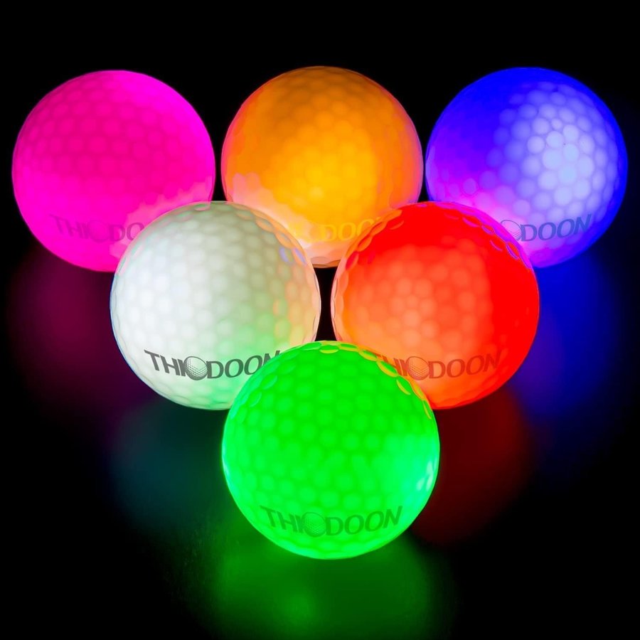 6st NYA LED-golfbollar för nattgolfen! | 8-10 min | 6 färger | Ordpris 329kr