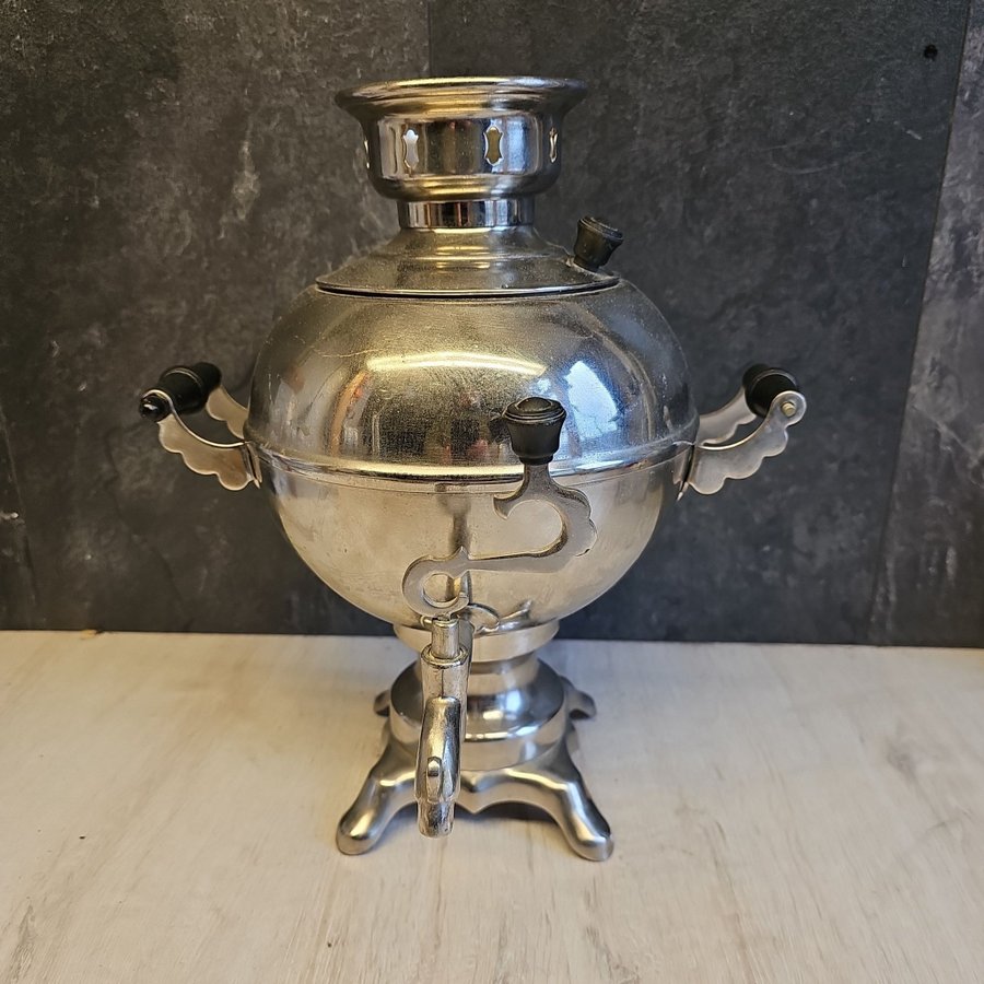 Samovar USSR Samovar-Ball GOST 7400-75 förnicklad Mässing