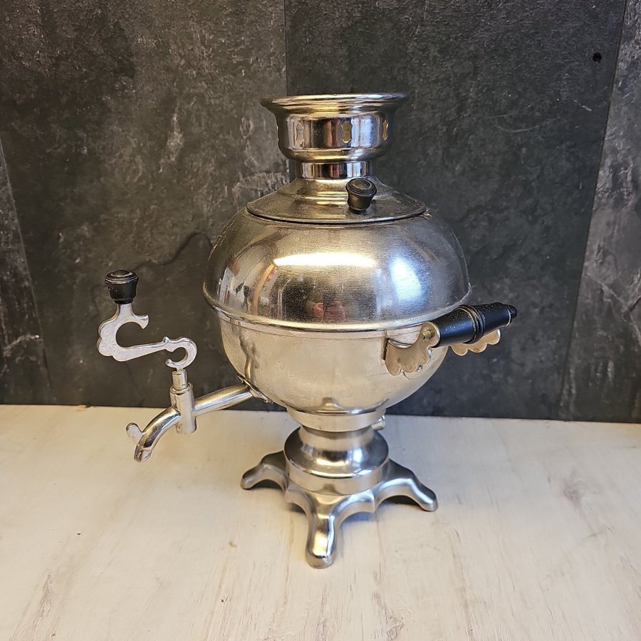 Samovar USSR Samovar-Ball GOST 7400-75 förnicklad Mässing