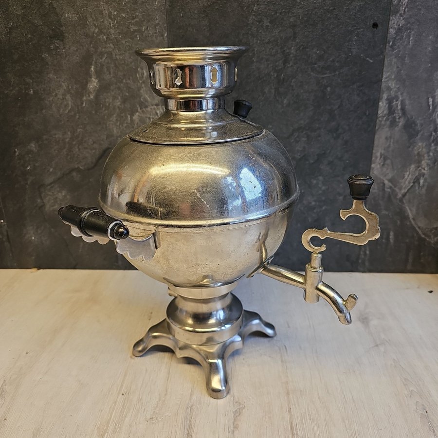 Samovar USSR Samovar-Ball GOST 7400-75 förnicklad Mässing