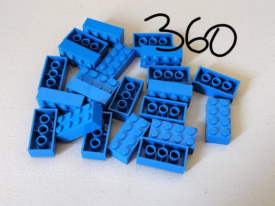 Lego blå plattor klossar