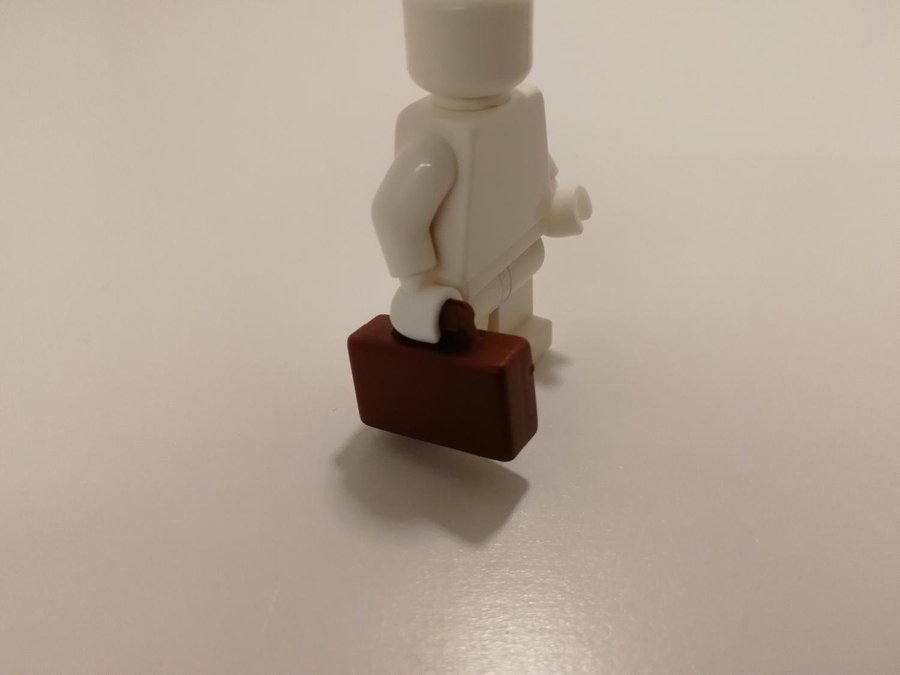 Lego - tillbehör - väska - part 4449 - brun (Reddish)