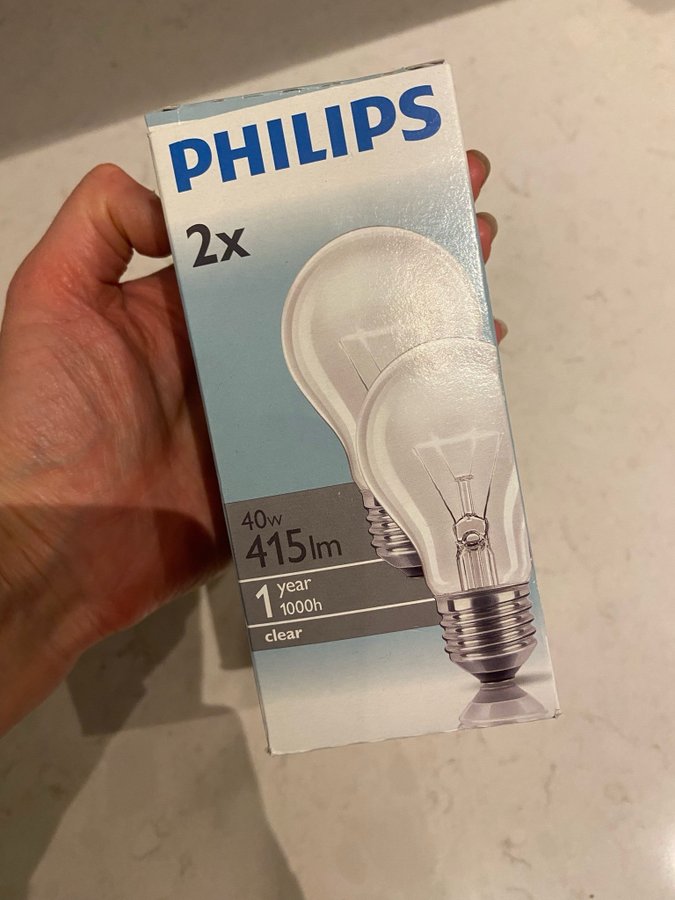 - GAMLA GLÖDLAMPOR (EJ LED) - PHILIPS - NYA I FÖRPACKNING -