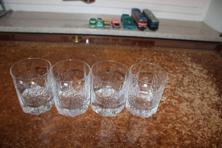 iittala, Kalinka, 3 fräcka whiskyglas / selterglas, Timo Sarpaneva