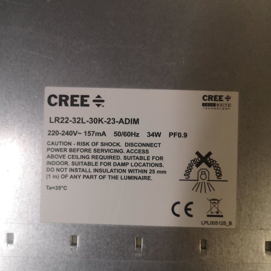 Cree Led-taklampa/växtlampa