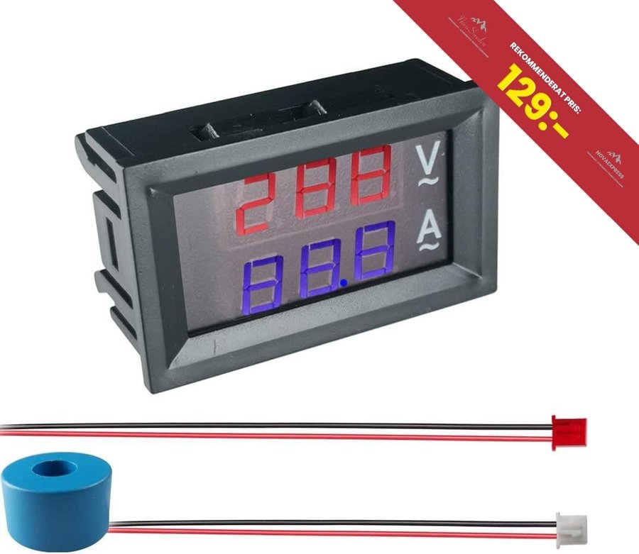 NY Volt Amp Meter Digital Voltmeter | AC 50V-500V 10A LED |