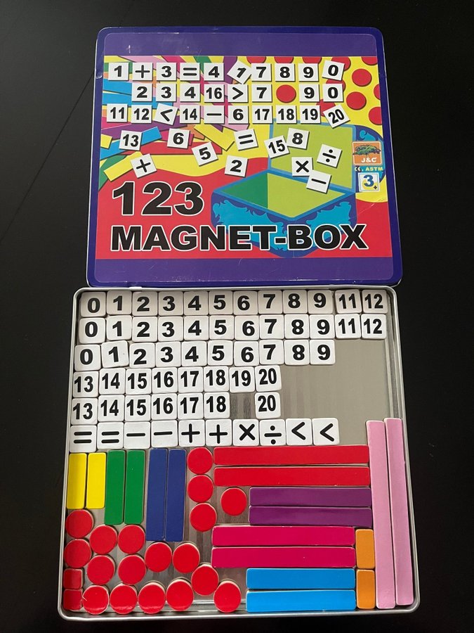 Lär dig räkna med 123 Magnetbox - lågt utropspris !