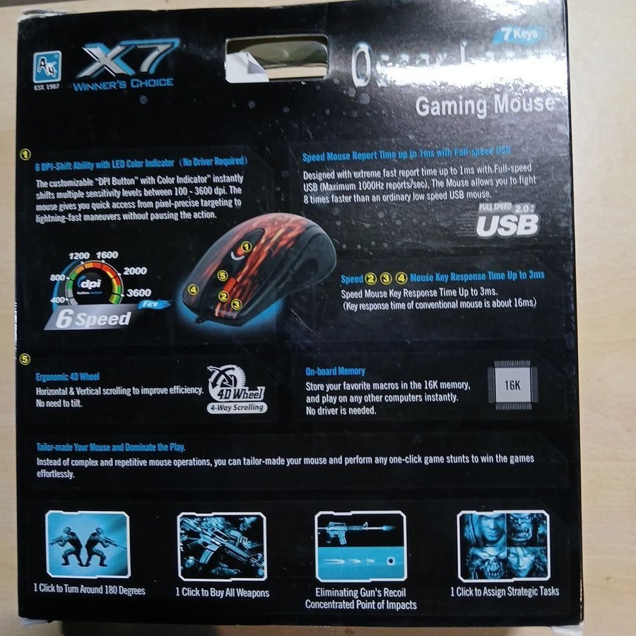 Oscar Gaming Mouse XL-750BK