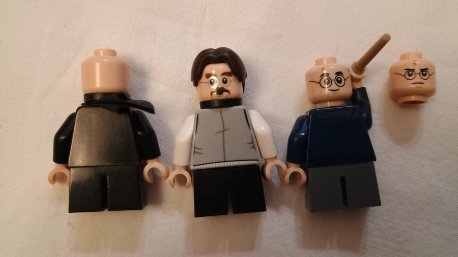 LEGO - Harry Potter - 3 minifigurer + huvud