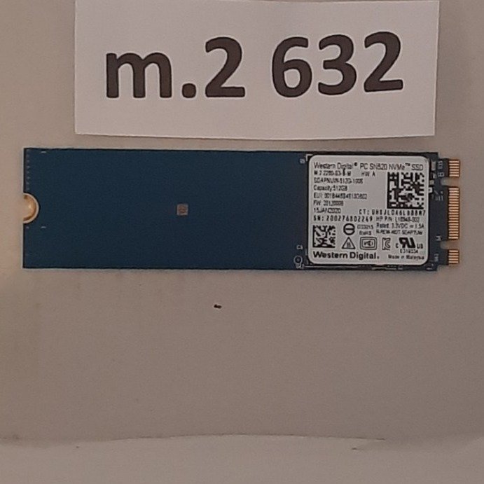 SSD m2  512GB  NVMe  märke: WD  formfaktor 2280