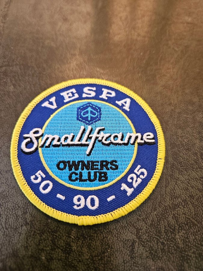 Patch Tygmärke Vespa Smallframe Owners Club Scooter