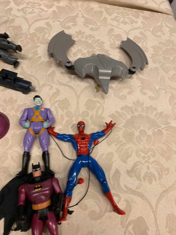 Batman, joker, spindelmannen 90 talet