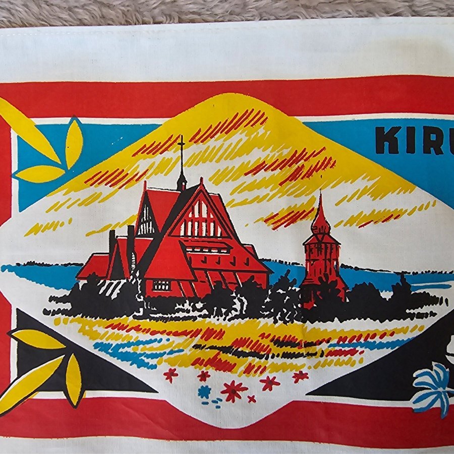 Vintage bonad Giron Kiruna gamla centrum Sápmi Kiruna kyrka