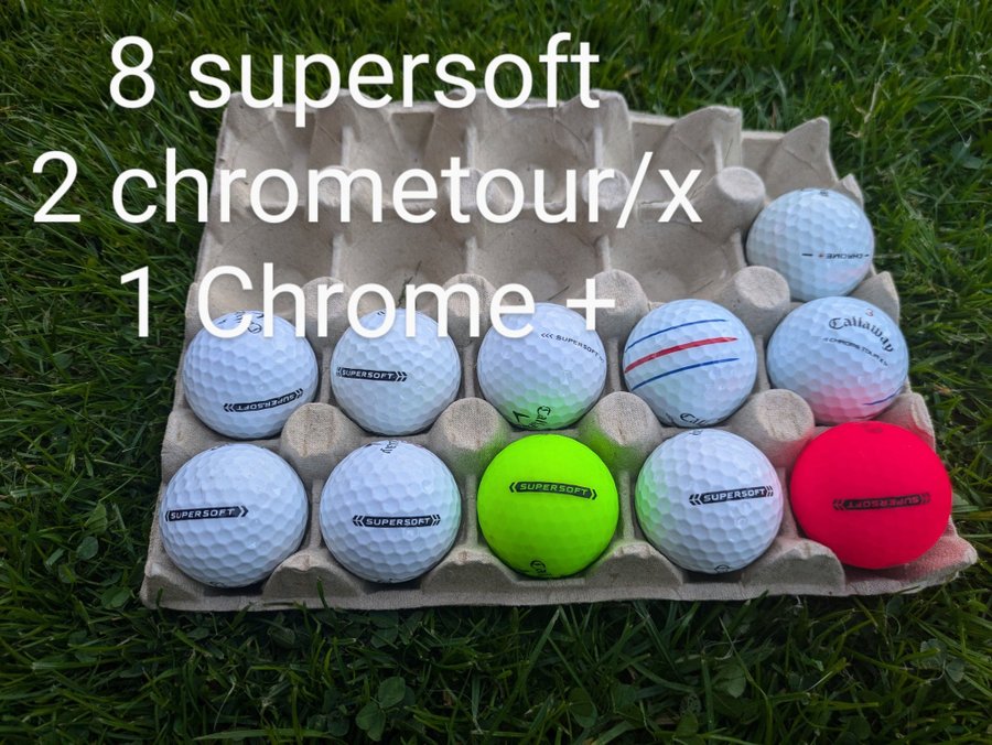 Golfbollar - Callaway Supersoft Chrome Tour  Chrome+