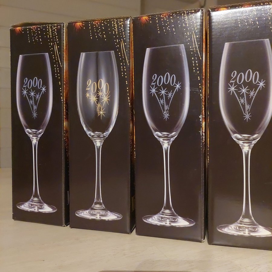 4 st Spiegelau Millenium 2000 champagneglas