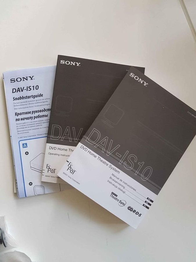 Sony DAV-IS10 DVD Home Theatre System utan aktiv subwoofer