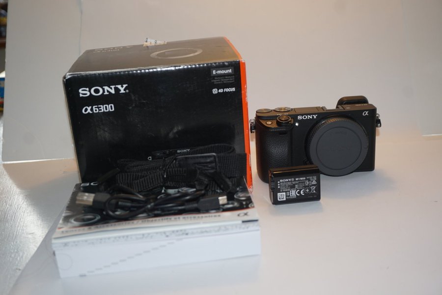 Sony A6300 4K kamerahus i originalkartong