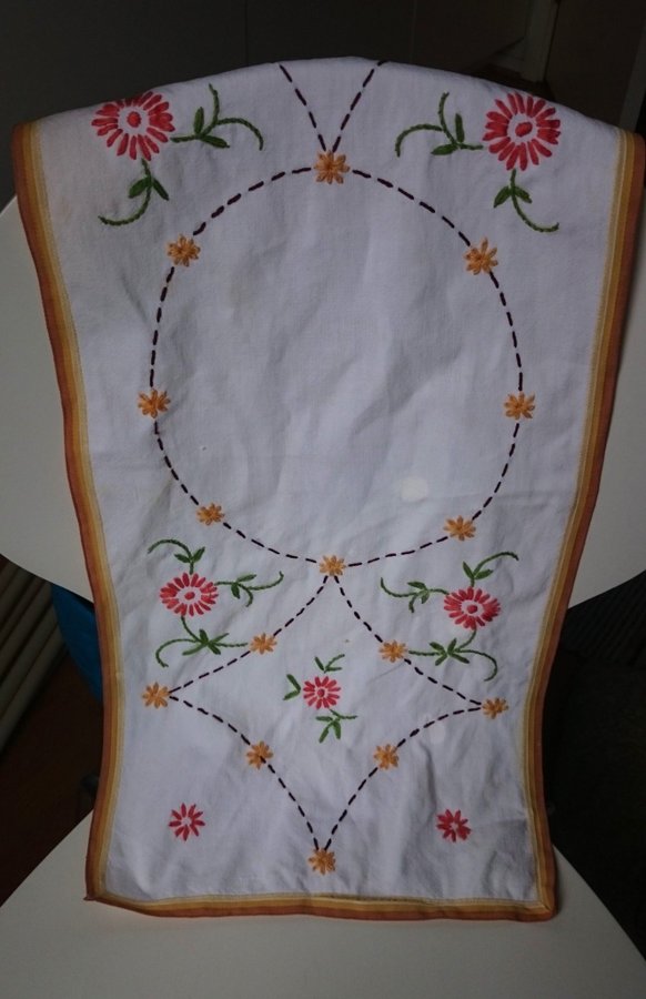 Duk broderi i varma färger, reva som kan lagas, 30x75 cm