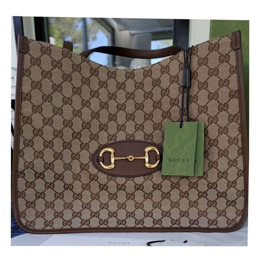 Oanvänt Gucci horsebit tote bag