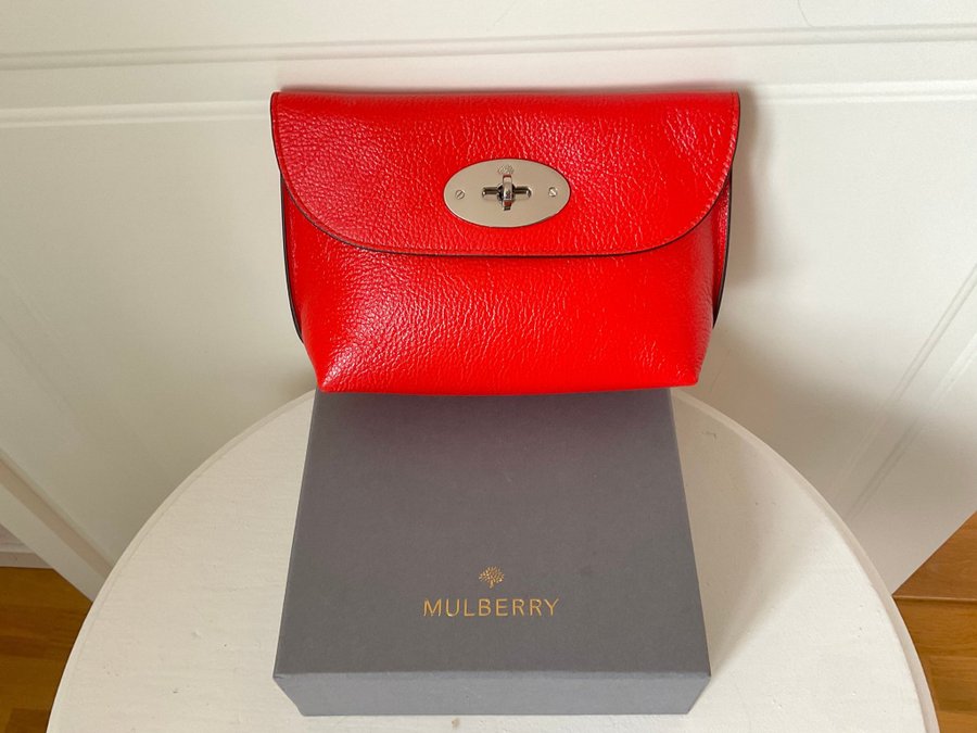 MULBERRY Classic Postmans Locked Cosmetic Pouch Sminkväska Kuvertväska Oanvänd