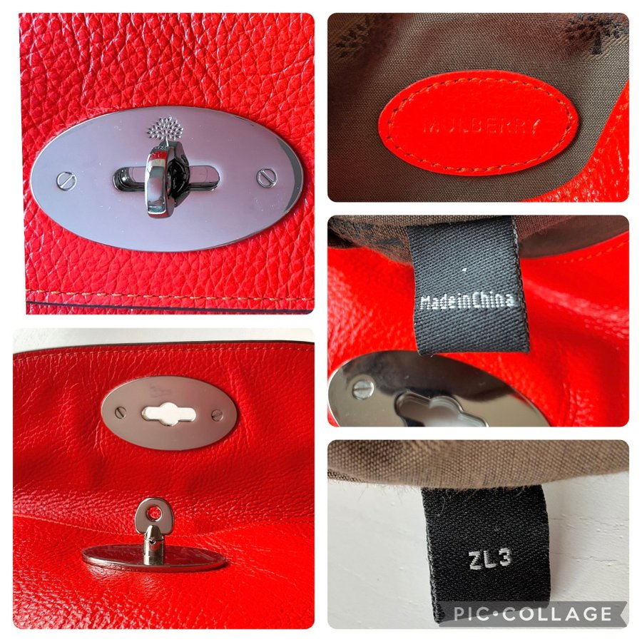 MULBERRY Classic Postmans Locked Cosmetic Pouch Sminkväska Kuvertväska Oanvänd