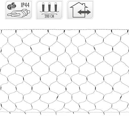 Led-ljusnät Ljusgardin Ljuskedja Jul Varm Vit 160 Led 10 X 20 M