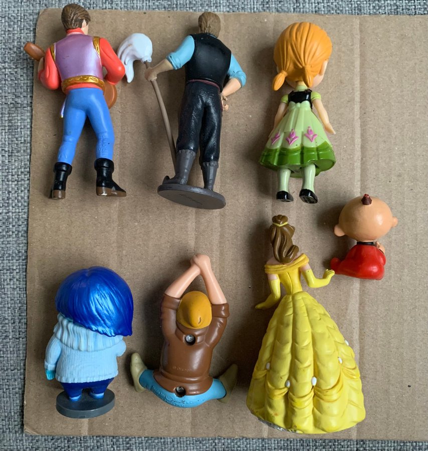 Disney figurer papo bullyland McDonalds Jack Belle frost insidan ut dvärgarna