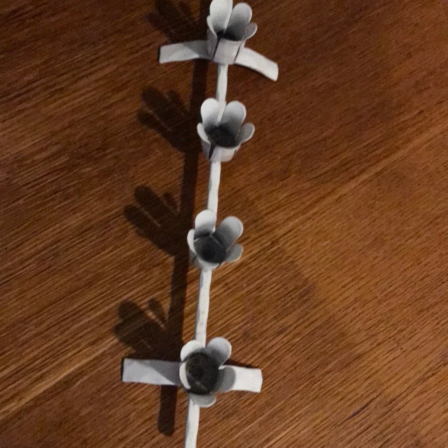 Liten advent ljusstake metall vit julpynt