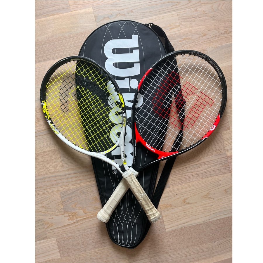 Två tennisracket barn/junior med fodral